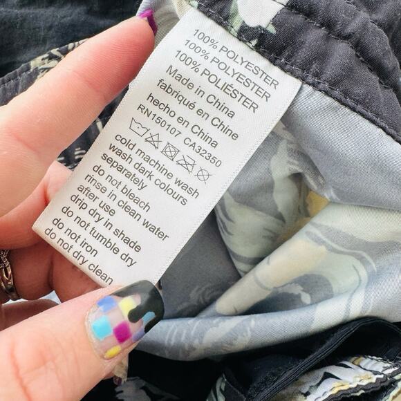 Rusty Black Tropical Print Board Shorts Men’s Size 30 - Picture 7 of 8